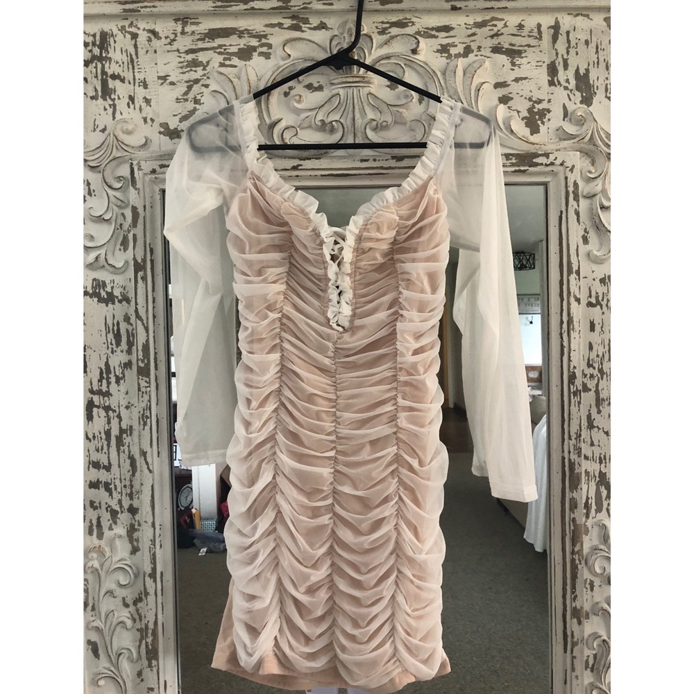 White mini dress